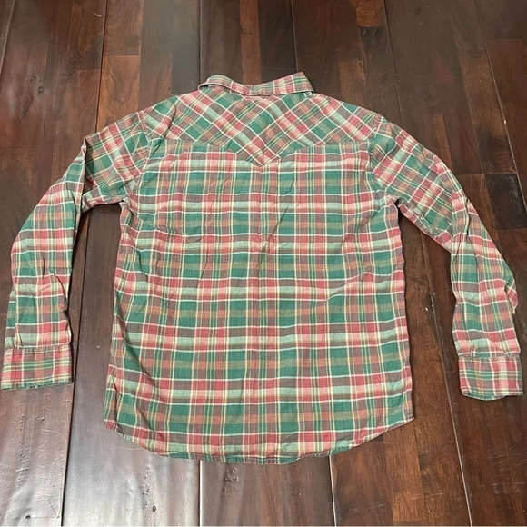 Pendleton Long Sleeve Pearl Snap Button Up Medium Red And Green - Picture 5 of 5